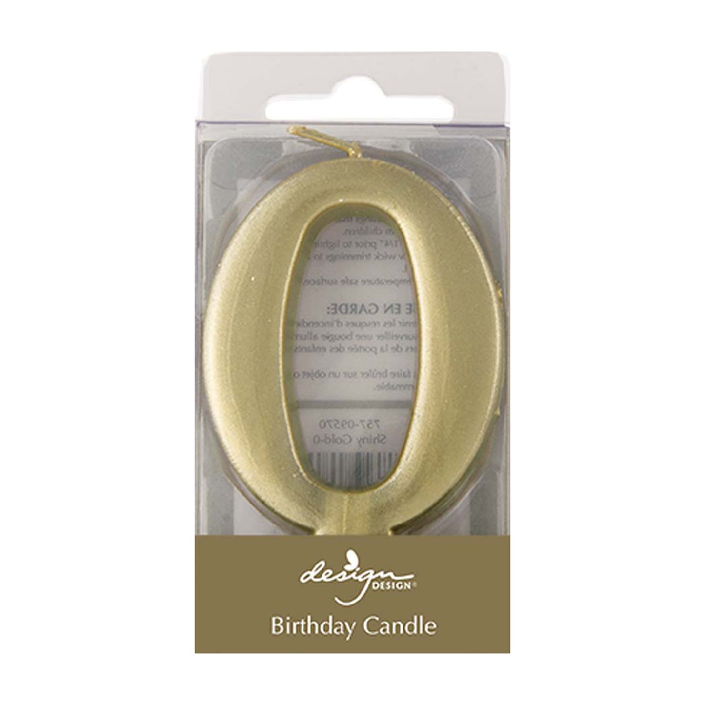 Gold Metallic Numeric Candle