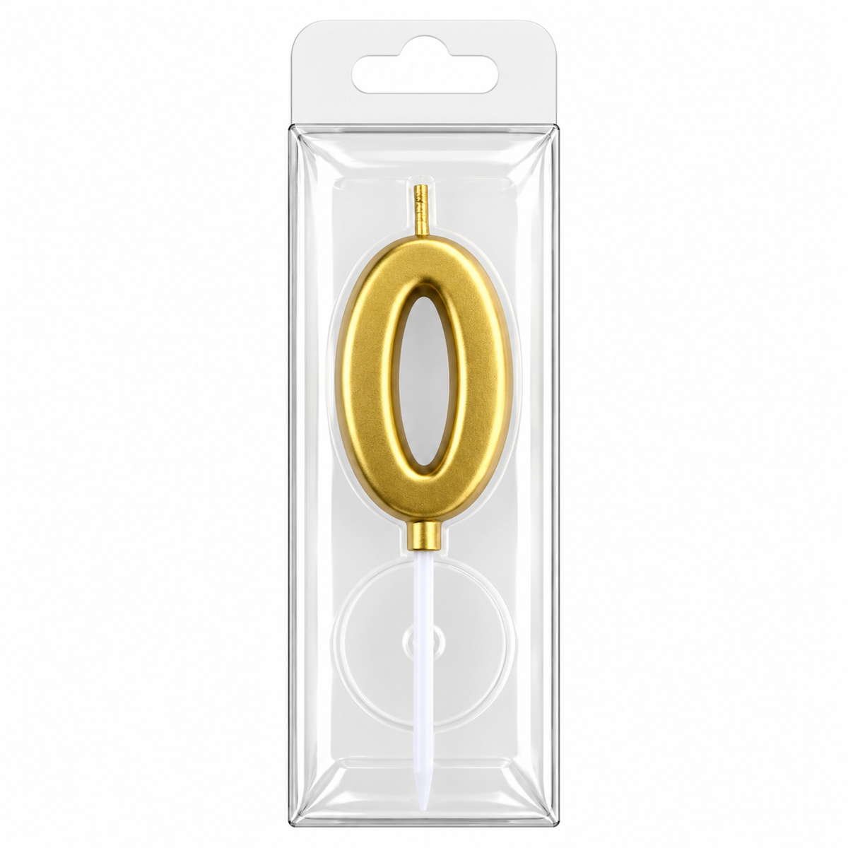 Gold Metallic Numeric Candle