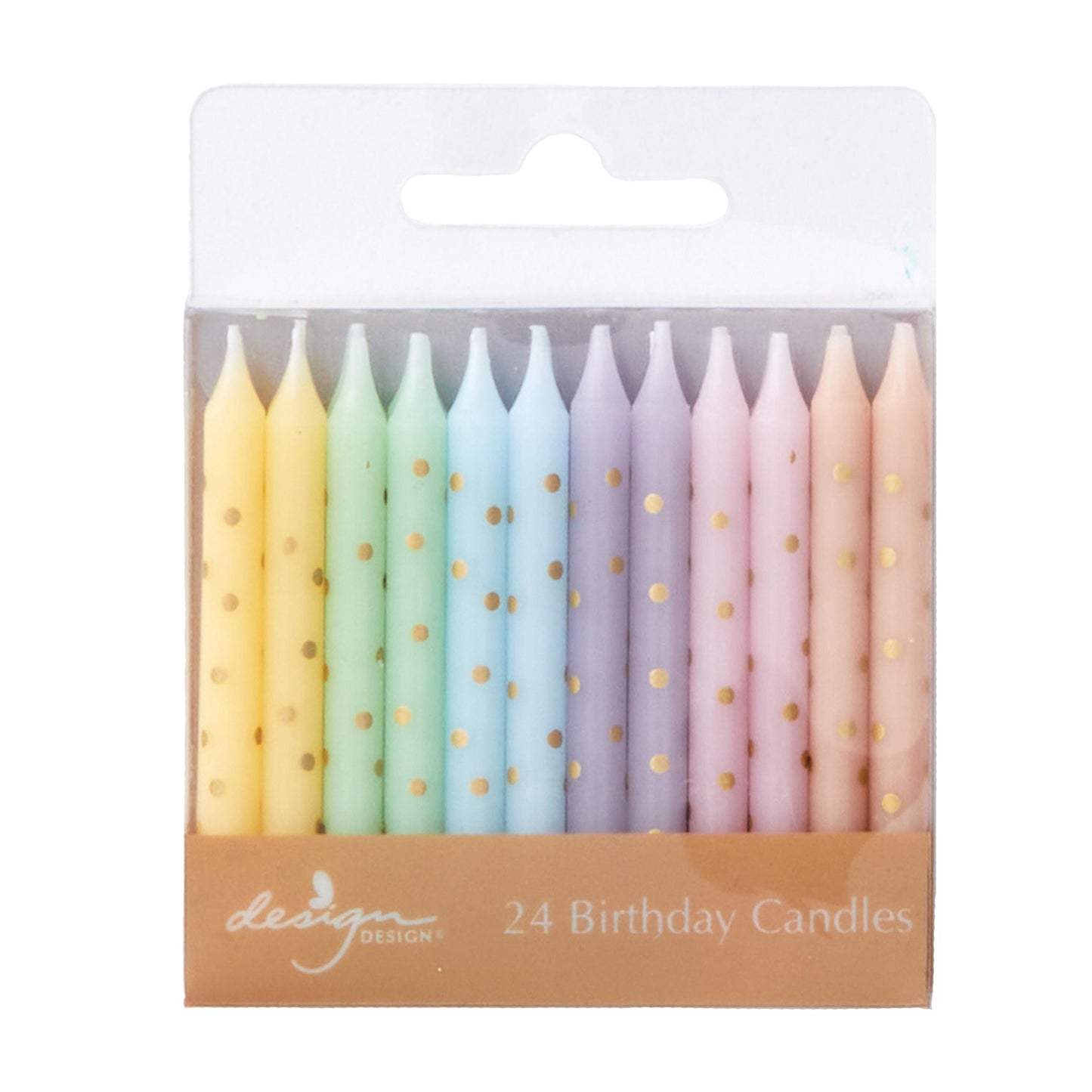Pastel Pinwheel-Dots Stick Candles