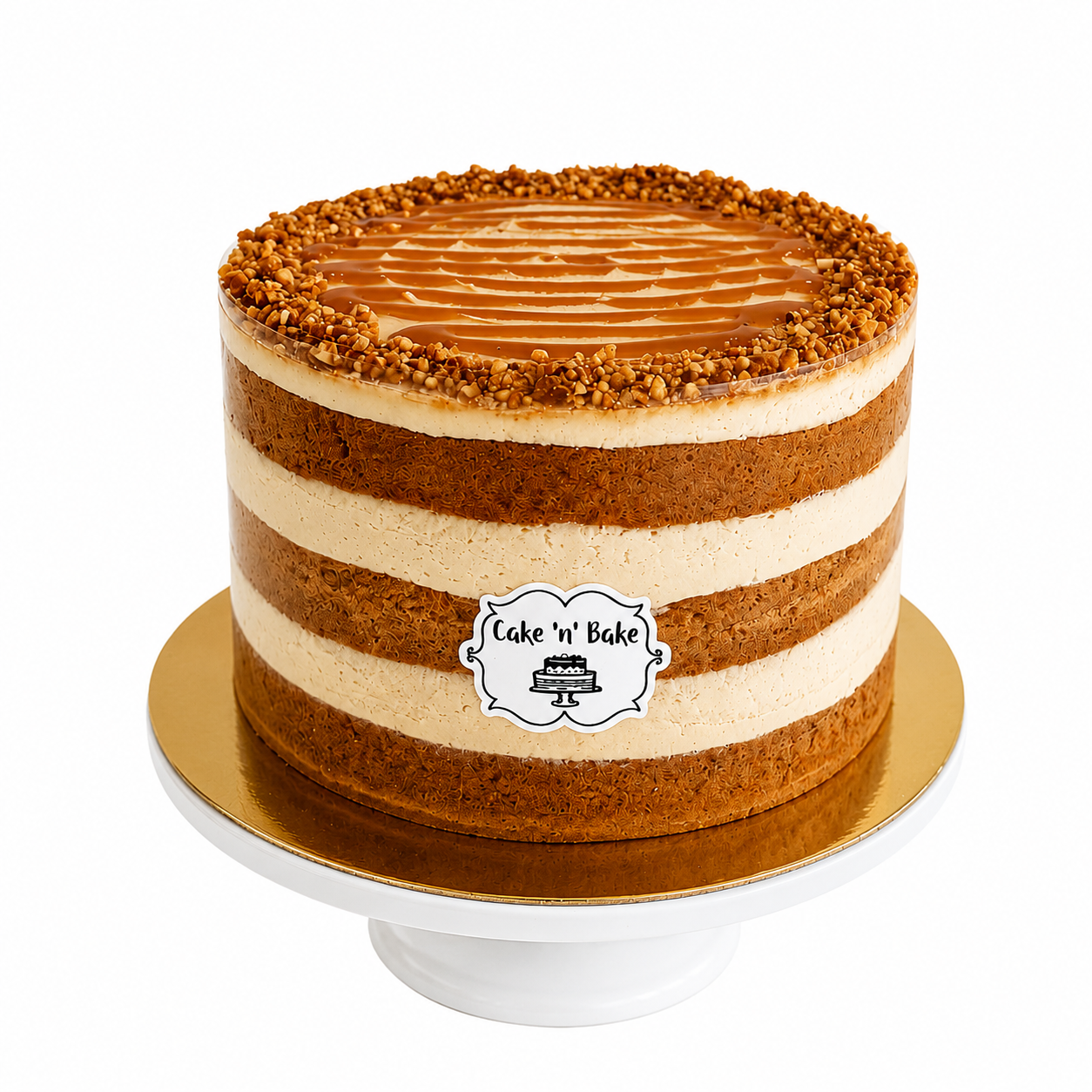 Vanilla-Crunchy Hazelnut Cake