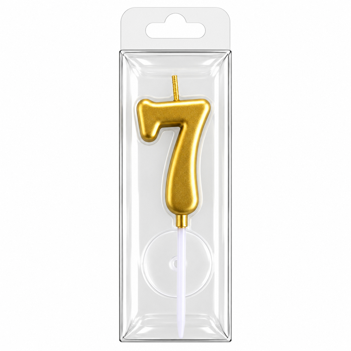 Gold Metallic Numeric Candle