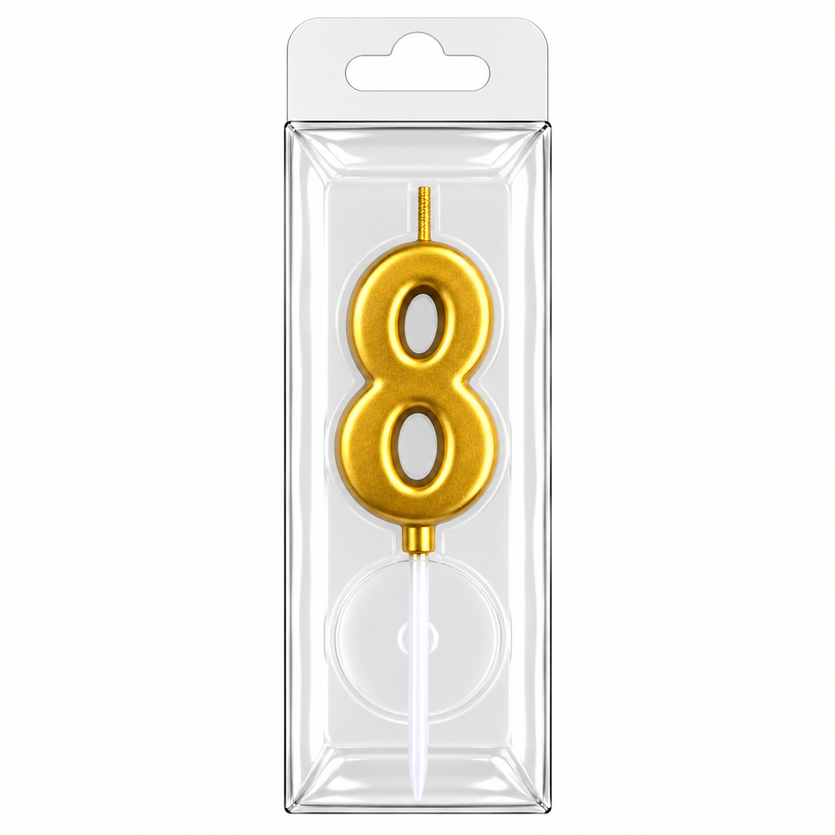 Gold Metallic Numeric Candle