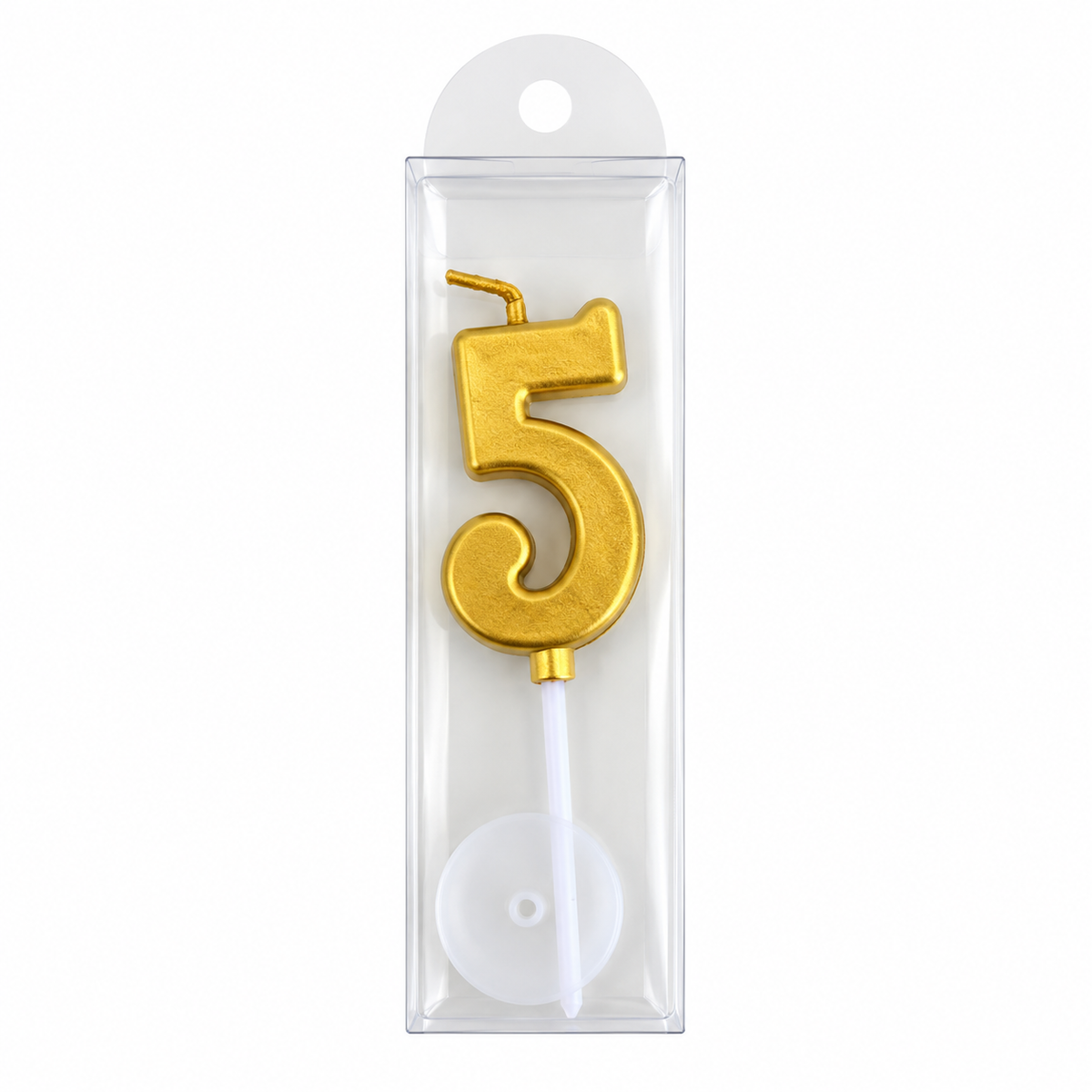 Gold Metallic Numeric Candle