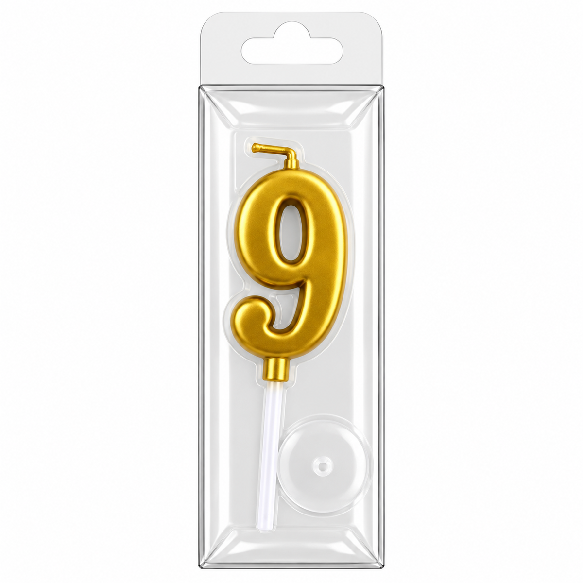 Gold Metallic Numeric Candle