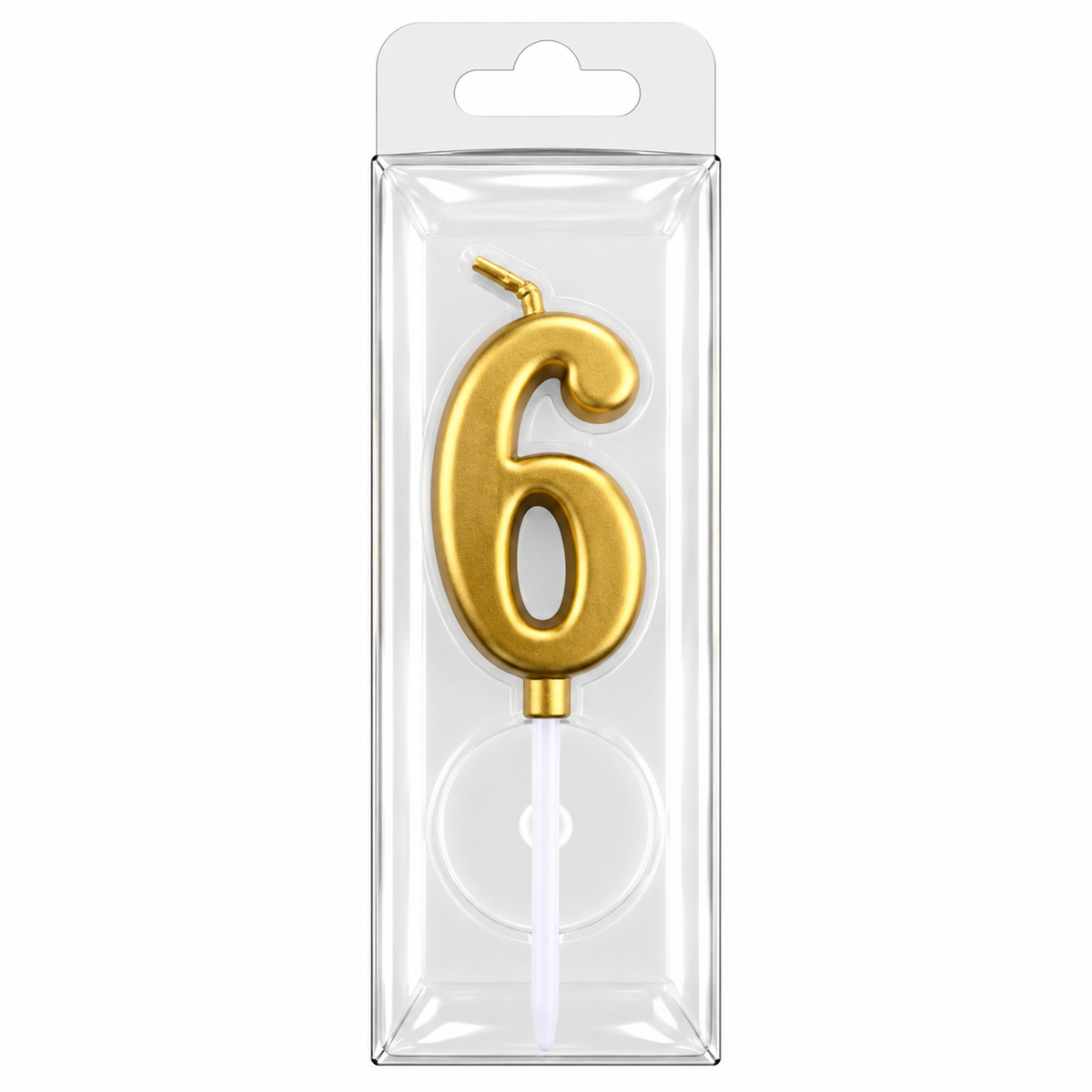 Gold Metallic Numeric Candle